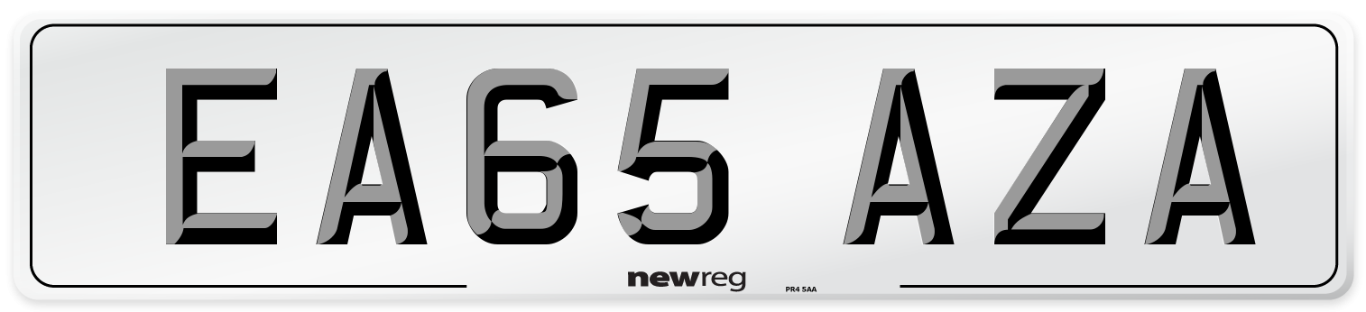 EA65 AZA Number Plate from New Reg